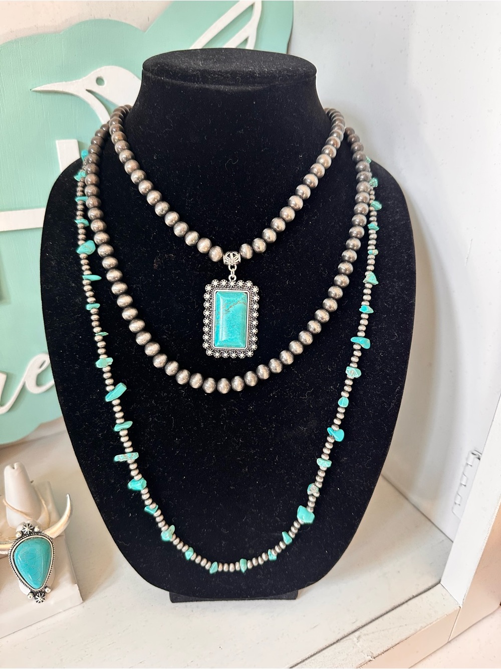 Navajo-Style Western Bead Necklace